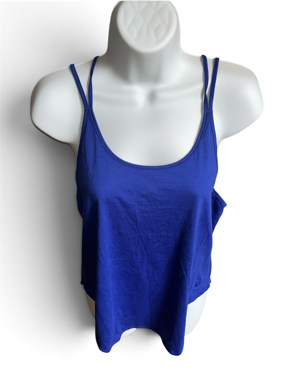 NWT Under Armour Strappy Cami Workout Tank Top Royal Blue Heat Gear 1325102
